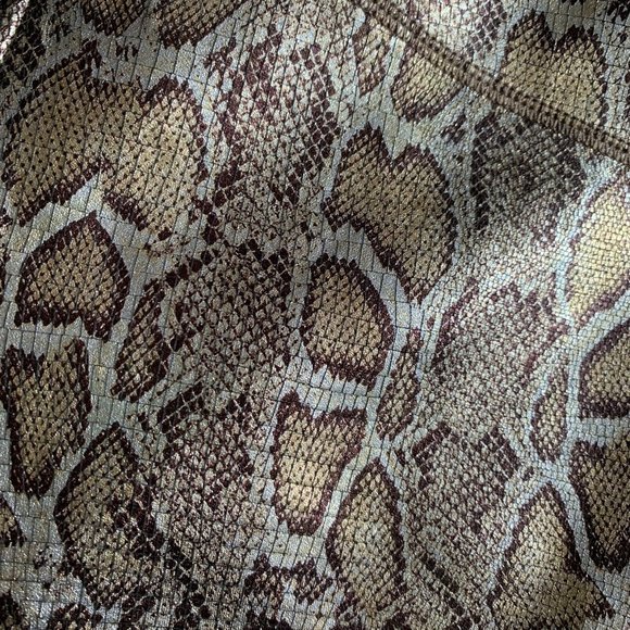 Free People Rio Printed Vegan Metallic Gold Python Snakeskin Pull On Leggings XS - Picture 7 of 8